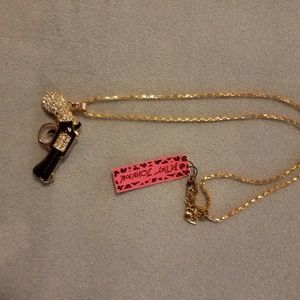 Betsey Johnson black handgun necklace